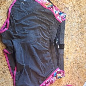 Under Armour Gray and Pink Athletic Shorts